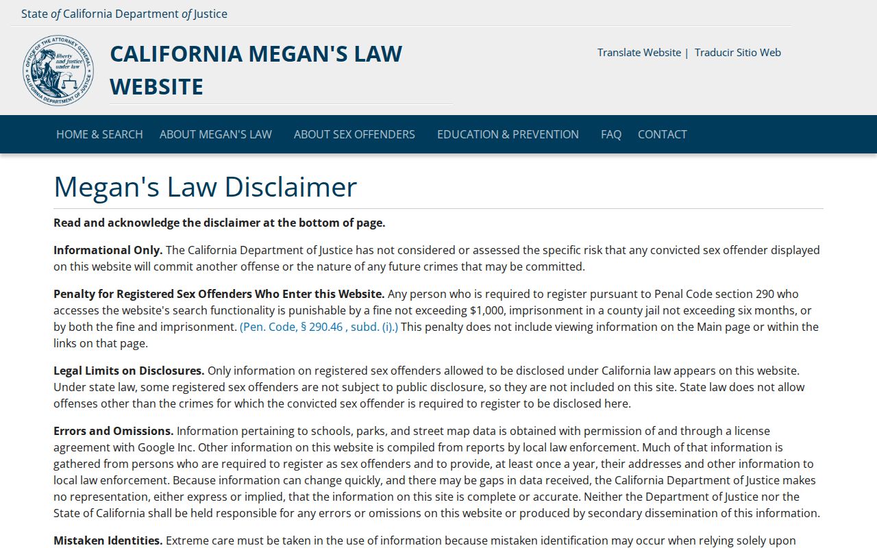 La Puente neighbors California Megan's Law search