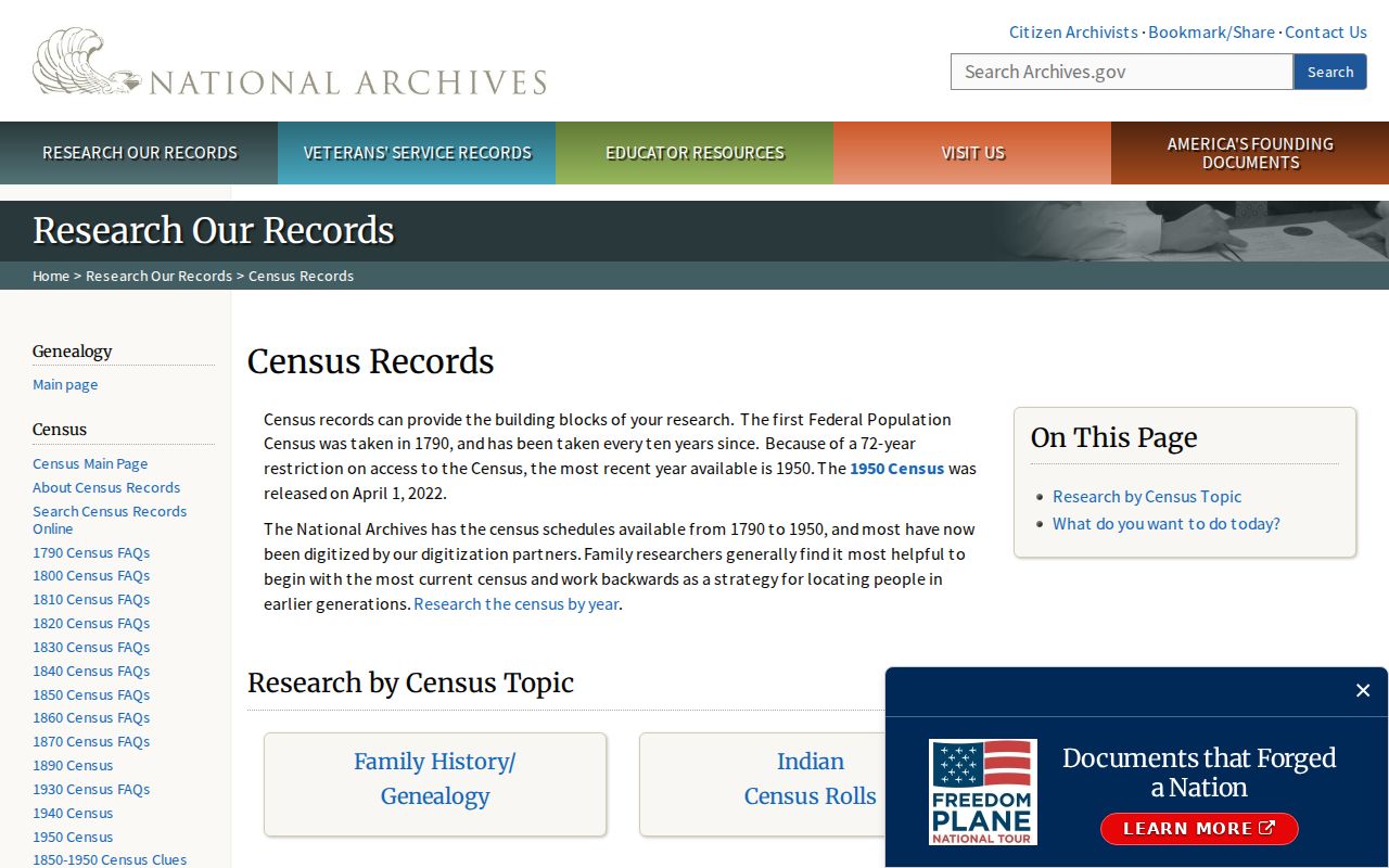 La Puente previous residents National Archives census research