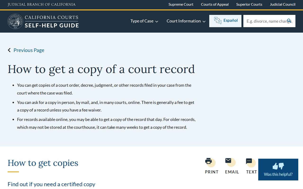 La Puente resident lookup court record copy guidance